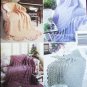 American School Needlework Afghan Elegance 5 crochet patterns #1129