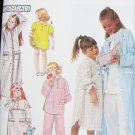 Simplicity 7027 girls nightgown PJs robe sizes Small Medium Large