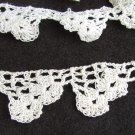 Crochet edge trim beige scallop look 50 inches fine thread Crochet edge trim beige scallop look 50 inches fine thread