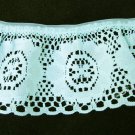 Nylon ruffled lace trim mint green 2" wide scalloped edge 2 yards