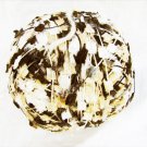 Ladder trellis ribbon yarn probably Lion brand 2 ounce skein black beige white Ladder trellis ribbon yarn probably Lion brand 2 ounce skein black beige white