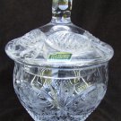 Vigletta candy jar & lid Made Poland 24% lead crystal glass with sticker