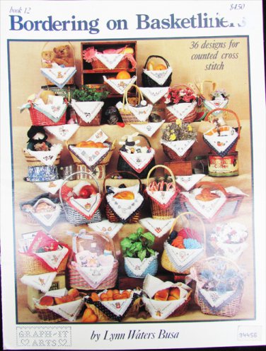 Bordering on Basket liners cross stitch designs Graph it arts