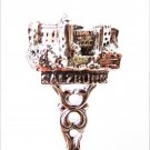 Salzburg silverplate souvenir spoon castle top Salzburg silverplate souvenir spoon castle top
