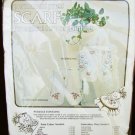 Vogart bureau scarf stamped linen for embroidery or painting 15 x 36" sealed