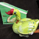 Gosling duckling mechanical tin toy Clockwork with key & box