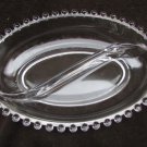 Candlewick Imperial Glass divided relish serving bowl 8" two handle