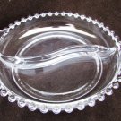 Candlewick Imperial Glass divided relish serving bowl 6 1/2" round