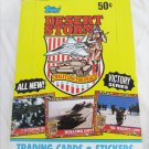 Desert Storm Topps trading cards 36 sealed packs open box 1991 Victory series Desert Storm Topps trading cards 36 sealed packs open box 1991 Victory series