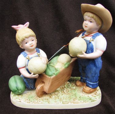 Denim Days 1512 Melon Patch figurine Danny & Debbie with tag