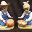 Denim Days 1518 Harvest Helper Debbie & Danny with pumpkins HOMCO