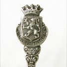 Vlaardingen souvenir spoon nio90 mark silver plate 5" lion crown top