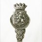 Vlaardingen souvenir spoon nio90 mark silver plate 5" lion crown top