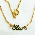 PAT initial name necklace gold tone 15" PAT initial name necklace gold tone 15"