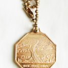 New York Thruway toll road brass keychain token fob key chain