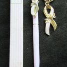 Avon breast cancer awareness key chain & pen pink gold tone keychain Avon breast cancer awareness key chain & pen pink gold tone keychain