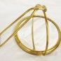 Vintage brass table top mirror magnifer one side free standing vanity round