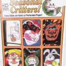 Seasonal Critters 3 D cross stitch ornaments Halloween Thanksgiving Christmas