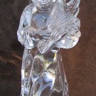 Mikasa glass angel with harp figurine 8 1/4" tall with sticker