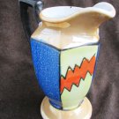 Japan lusterware small pitcher creamer lightning bolt blue peach