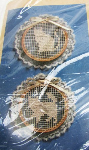 Creative Circle lace darning kit Pretty Kittens cats #1340 sealed
