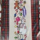 Cross stitch pattern Christmas Streamer banner - threads & beads snowman tree Cross stitch pattern Christmas Streamer banner - threads & beads snowman tree