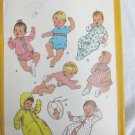 Simplicity 8761 newborn baby layout patterns UNCUT vintage dress bonnet kimono Simplicity 8761 newborn baby layout patterns UNCUT vintage dress bonnet kimono