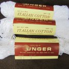 Unger Italian Cotton skeins 2 full one partial white Unger Italian Cotton skeins 2 full one partial white