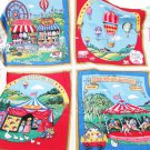 Concord Country Fair border print 4 panels quilting bee hot air balloon merry go round Concord Country Fair border print 4 panels quilting bee hot air balloon merry go round