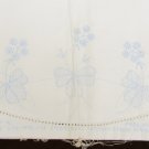 Stamped linen pillowcase shamrocks flowers Wonder Art perforated scalloped edge Stamped linen pillowcase shamrocks flowers Wonder Art perforated scalloped edge