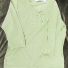 Draper's & Damon's ladies Large 3/4 sleeve pullover top moss green New Draper's & Damon's ladies Large 3/4 sleeve pullover top moss green New