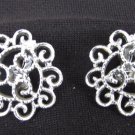 Sarah Coventry silver tone filigree clip earrings 1" diameter nice shape Sarah Coventry silver tone filigree clip earrings 1" diameter nice shape