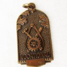 Jostens free mason medal charm Vocational probably copper freemasons
