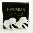 Hawaiian mother of pearl stud earrings palm trees New on card Hawaiian mother of pearl stud earrings palm trees New on card