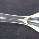 Glass ladle yellow cast 5 3/4 inches vintage as is for mayonnaise condiments