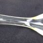 Glass ladle yellow cast 5 3/4 inches vintage as is for mayonnaise condiments