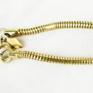 Sarah Coventry serpentine rope chain necklace 36" gold tone