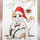 Stoney Creek Cat with Christmas Ball cross stitch pattern Caught in Act