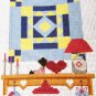 Finished cross stitch Amish quilt hanging 5x6" small and clean