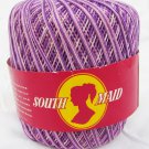 South Maid crochet cotton thread Shaded Purple variegated 550 yards full new Coats Clark