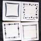 Stampin' Up! Round and About 4 wood block stamps square designs never used
