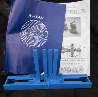Yarn Crafter tool & instruction book Rather make pompoms tassels flowers rug yan