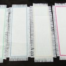 4 Cross stitch 18 count fabric for bookmarks 3x8" finished edges different colors 4 Cross stitch 18 count fabric for bookmarks 3x8" finished edges different colors