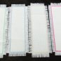 4 Cross stitch 18 count fabric for bookmarks 3x8" finished edges different colors