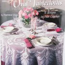 American School Needlework Oval Tablecloths 5 filet crochet designs #1253