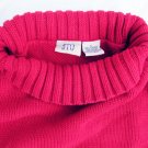 STO red knit cotton pullover sweater size Large gently used looks great rollneck