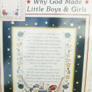 Stoney Creek Why God Made Little Boys and Girls cross stitch leaflet 71