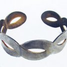 Sarah Coventry cuff bracelet silver tone woven double strand bands