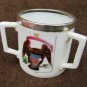 China three handled Hamilton Bermuda loving cup sterling silver rim souvenir