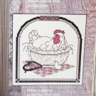 3 Nesting Hens cross stitch patterns Rhode Island Leghorn Plymouth Rock magazine
